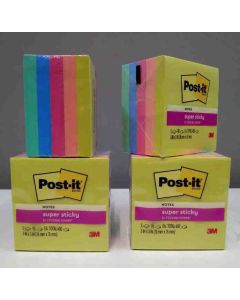 3M Post-it 654-5SSJOY Super Sticky Note Summer Joy 76x76mm 450 Sheets