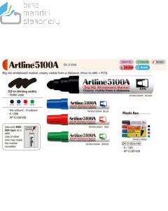e-catalogue gambar atk Artline 5100A Big Nib Whiteboard Marker Spidol Papan Tulis Non Permanen Bullet Style