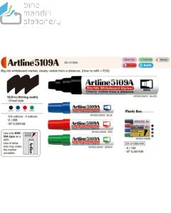 E-Katalog gambar perlengkapan Spidol Papan Tulis Non Permanen Chisel Style Artline 5109A Big Nib Whiteboard Marker