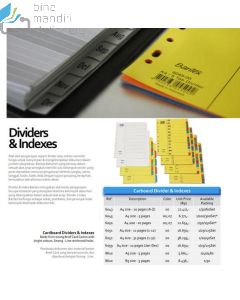 Jual Index pemisah file Bantex 6050 Carton Divider A4 10 Dividers terlengkap di toko alat tulis