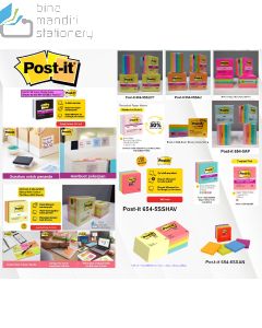 3M Post-it Super Sticky Note 654 Color Series-SSN AQ / 1SSNNP / 1SSN3MY / 40TH / 4SSSWT / 4SSFLA / 4SSBLUHR / 5SSHAV / 5SSAN / 5SSMIA / 5SSNRP / 5SSNE / 5SSJOY / 5SSAU / 1MP / 1CB / 5AN / 5UC / 5AP / 5ASST