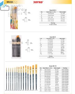 Contoh Joyko Brush BR-10 No.11 Kuas Lukis Cat Air Cat Minyak Akrilik merek Joyko