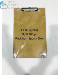 Jual ClipBoard Papan Plastik Alas Menulis mobile di sekolah dan pabrik Joyko Clip Board CLB-64 (F4) terlengkap di toko alat tulis