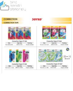 Gambar Joyko Correction Tape CT-567 Pita Koreksi Tipex Roll Penghapus Tulisan merek Joyko