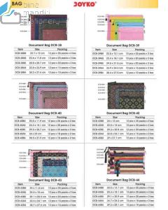 Contoh Joyko Document Bag DCB-42 A4 (Batik) Kantong Poket Resleting Dokument merek Joyko