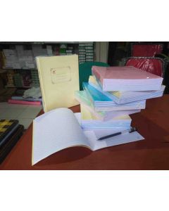 Bina Mandiri stationery jual Buku Tulis Polos Warna kotak besar - kotak sedang - kotak kecil - garis 3 - garis 5 bintang obor