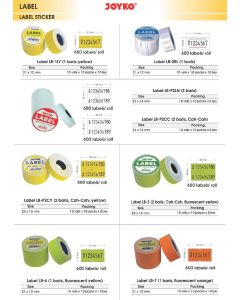 Toko Atk Grosir Bina Mandiri Stationery Jual Stiker Label Roll Harga Barang Minimarket 1 baris/2 baris Murah terjangkau di Toko ATK Bina Mandiri Stationery